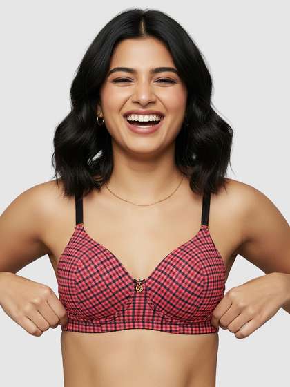 Susie Calypso Coral Chic Checked Padded Bra