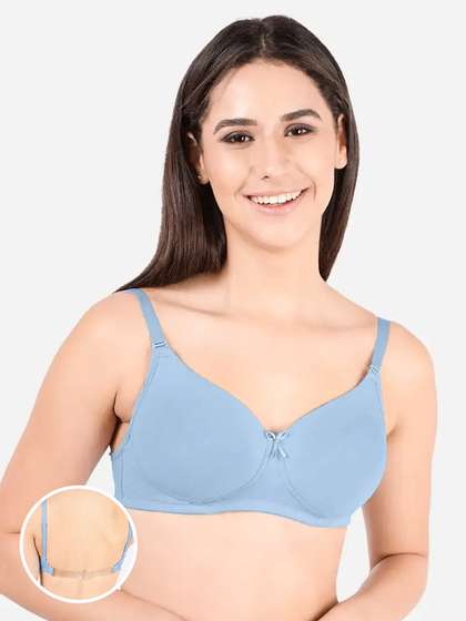 Susie Angelfalls Blue Transparent Back Padded Everyday Bra