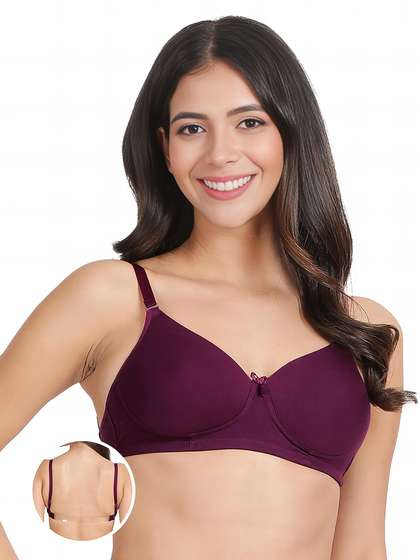Susie Dark Purple Transparent Back Padded Everyday Bra