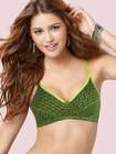 Susie Army Green Floral Printed Cotton Unpadded Everyday Bra