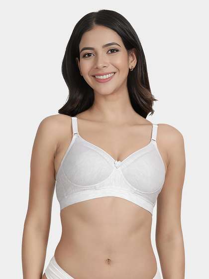 Susie Grey Melange Padded Contrast Neckline Everyday Bra