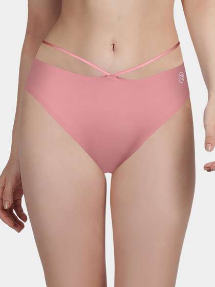 Susie Dusty Pink Solid Seamless String Bikini Panty