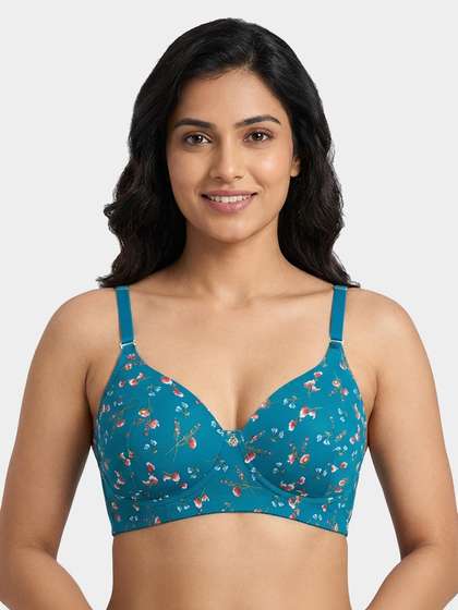 Susie Costal Blue Striking Prints Padded Bra