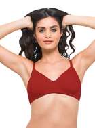 Laavian Red Seamless T Shirt Bra