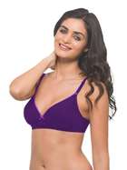 Laavian Purple Everyday Demi Coverage Bra