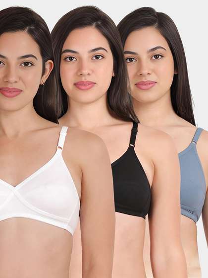 Susie Multocolor X Frame Seamed Wirefree Everyday Bra Combo