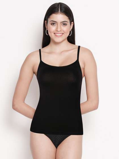 Susie Black Beauty V Neck Adjustable Strap Camisole