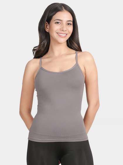 Susie StormFront Grey V Neck Adjustable Strap Camisole