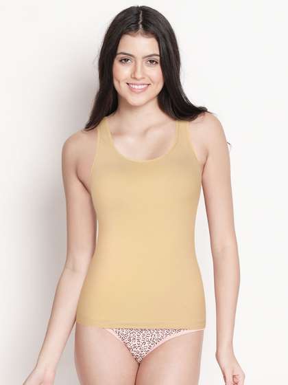 Susie Almond Buff U Neck Broad Strap Camisole
