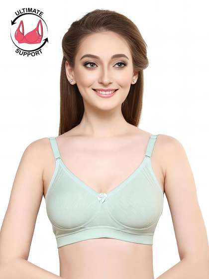 Libra C Green Full Coverage Side Encircled Non Padded Hi Support Bra