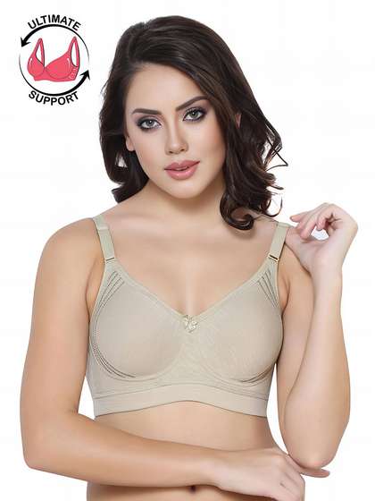 Libra Light Grey Full Coverage Side Encircled Non Padded Hi Support Bra