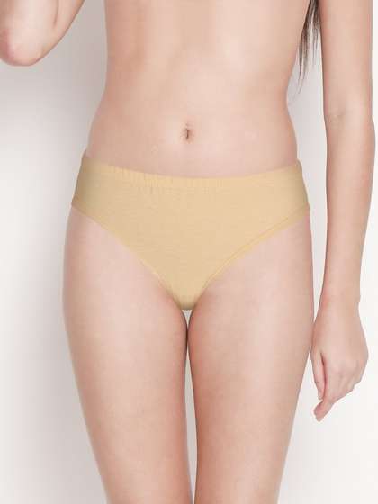 Susie Buff Skin Medium Coverage Solid Bikini Panty