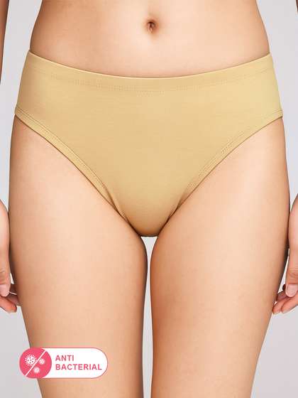 Susie Buff Skin Medium Coverage Solid Bikini Panty