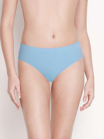 Susie Angefalls Blue Medium Coverage Solid Bikini Panty