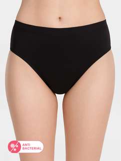 Susie Black Beauty Medium Coverage Solid Bikini Panty