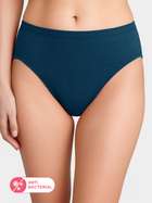 Susie Moroccan Blue Medium Coverage Solid Bikini Panty
