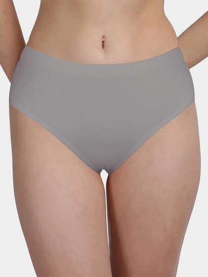 Susie Stormfront Grey Medium Coverage Solid Bikini Panty