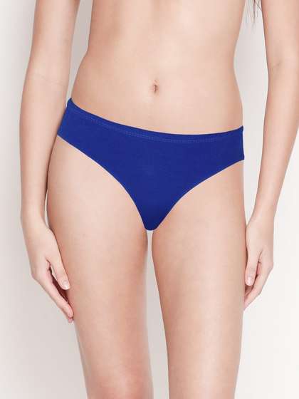 Susie Sodalite Blue Low Coverage Solid Thong Panty