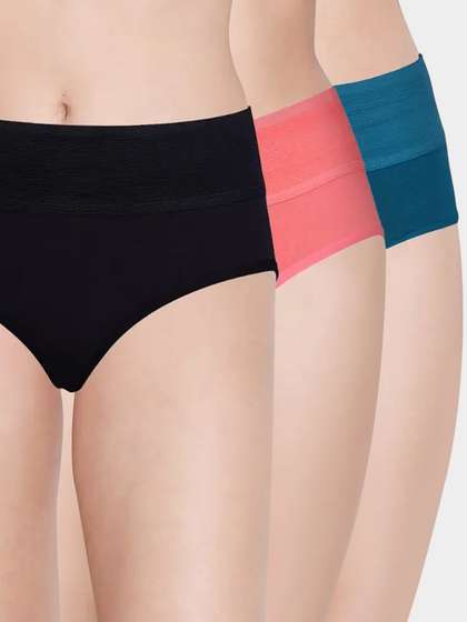 Susie Multicolor Solid Tummy Tucker Panty Combo E