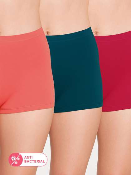 Susie Multicolor Solid Boyshorts Panty Combo D