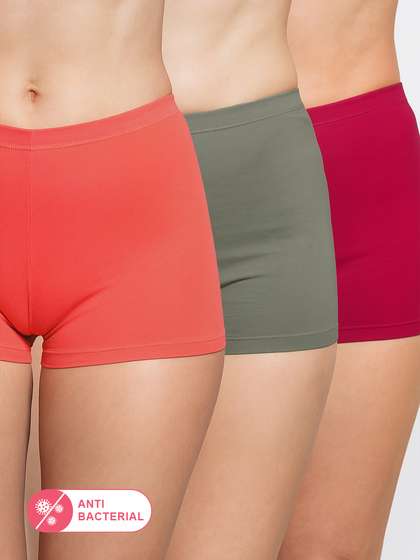 Susie Multicolor Solid
                          Boyshorts Panty Combo G