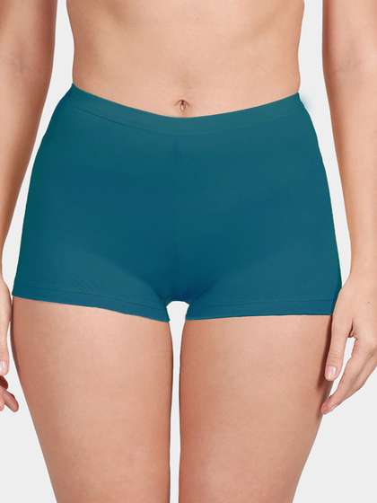 Susie Moroccan Blue Mid Waist Full Coverage Boyshorts Panty