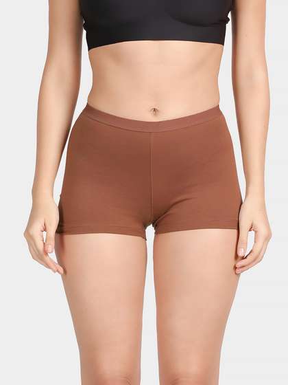 Susie Rustic Brown Mid waist Full Coverage Boyshorts Panty