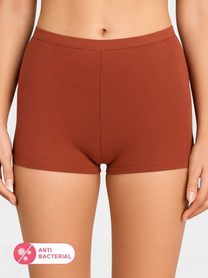 Susie Rustic Brown Mid waist Full Coverage Boyshorts Panty