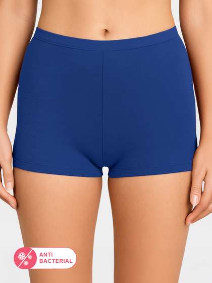 Susie Sodalite Blue Mid Waist Full Coverage Boyshorts Panty