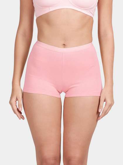 Susie Tickled Pink Mid Waist Full Coverage Boyshorts Panty