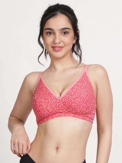 Susie Candlelight Peach Floral Printed Non Padded Bra