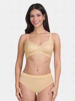 Susie Almond Buff Side Support Bra Lingerie Set