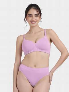 Susie Lavendula Basic Padded Non Wired Bra Lingerie Set