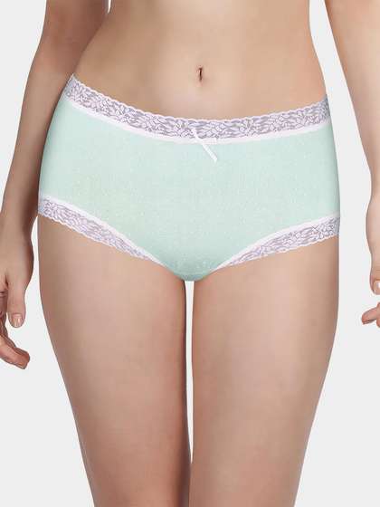 Susie Pastel Green Tiny Polka Medium Waist Hipster Panty
