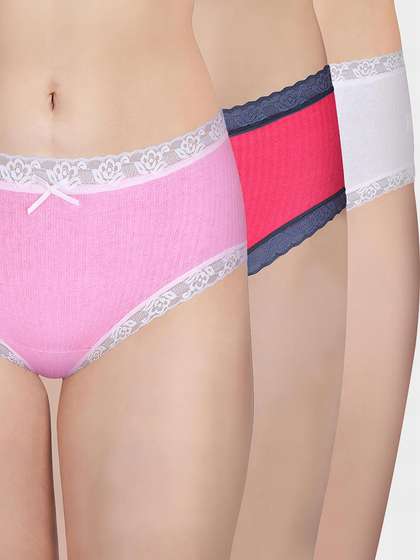 Susie Multicolor Ribbed Full Coverage Hipster Panty Combo B
