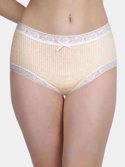 Susie Wheat Skin Ribbed Medium Waist Hipster Panty