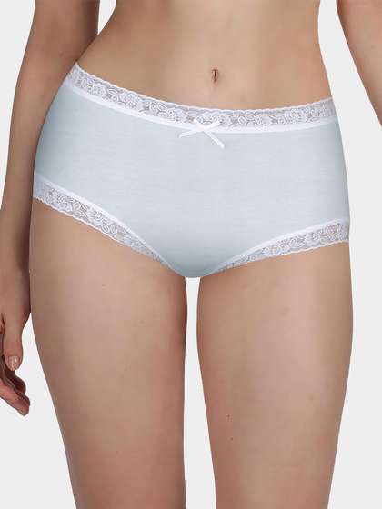 Susie Blue White Lace Low Waist Hipster Panty