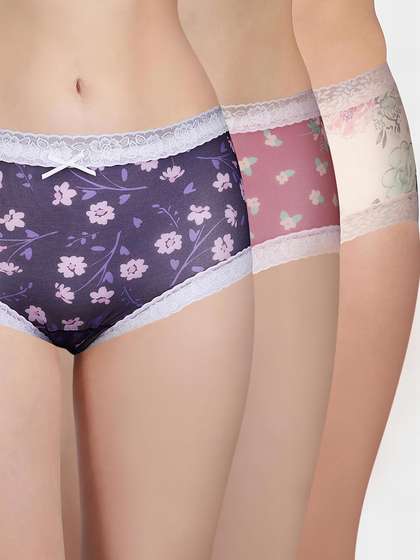 Susie Multicolor Fully Floral Medium Waist Hipster Panty Combo D