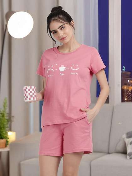 Shyaway Mauve Glow Cozy Pyjama Shorts Set