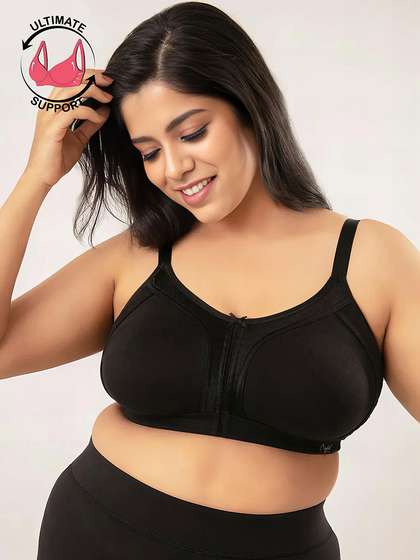 Nykaa Black Non Padded M Frame Support Me Pretty Bra
