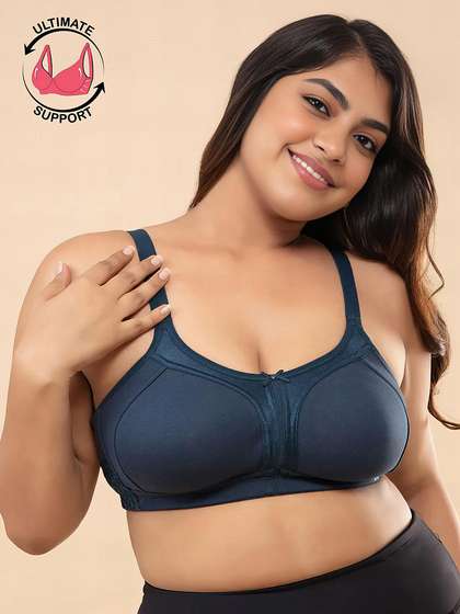 Nykaa Dark Blue Non Padded M Frame Support Me Pretty Bra