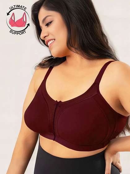Nykaa Wine Red Non Padded M Frame Support Me Pretty Bra