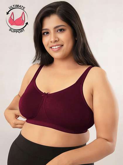 Nykaa Maroon Red Non-Padded Flawless Me Breast Separator bra