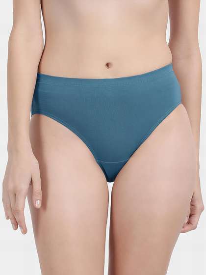 Susie Mallard Blue Full Coverage Solid Everyday Hipster Panty