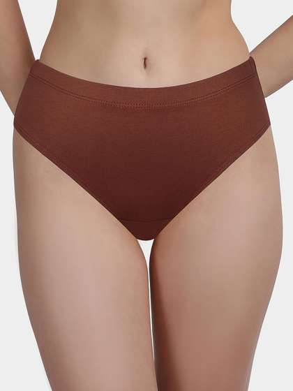Susie Rustic Brown Full Coverage Solid Everyday Hipster Panty