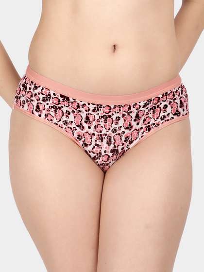 Taabu Pink Tulle Printed Polyamide Bikini Panty