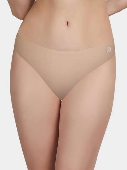 Susie Sand Skin Solid Seamless Thong Panty