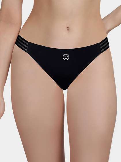 Susie Black Beauty Solid Seamless Bikini Panty