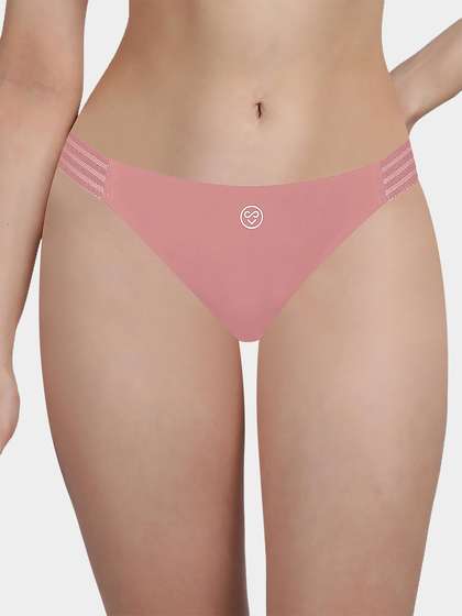 Susie Dusty Pink Solid Seamless Bikini Panty