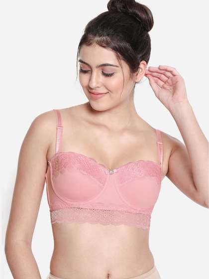 Susie Mary Rose Padded Wired Lace Cup Balconette Bra